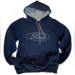 Unisex Size Small Blue Ford Hoodie Sweatshirt
